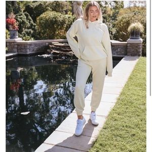 Tribe Kelley muted lime butter sweat set